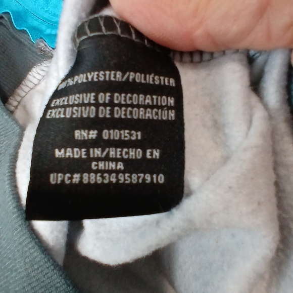 Marvel Gray and Blue Spider Zip Up Hoodie Jacket Men's Size Large 42/44 - Picture 5 of 7